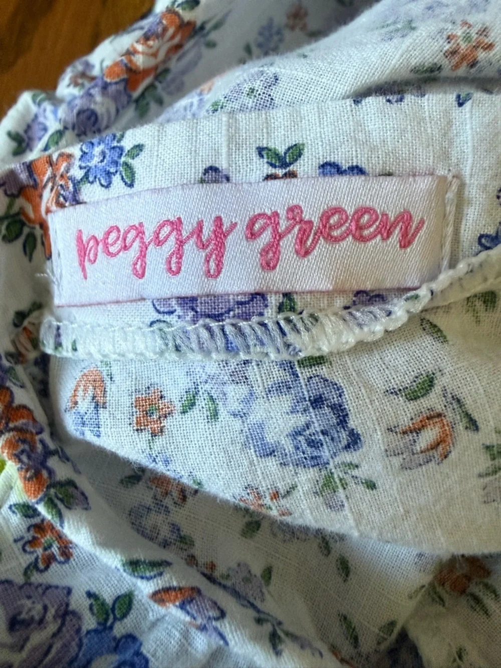 Peggy Green Floral Bloomer Set 3T Girls Blue Boutique Outfit Ruffle Collar South